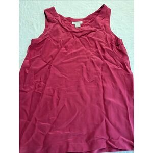 Vintage Ellen Ashley Silk Camisole Tank Top Red‎ Sm